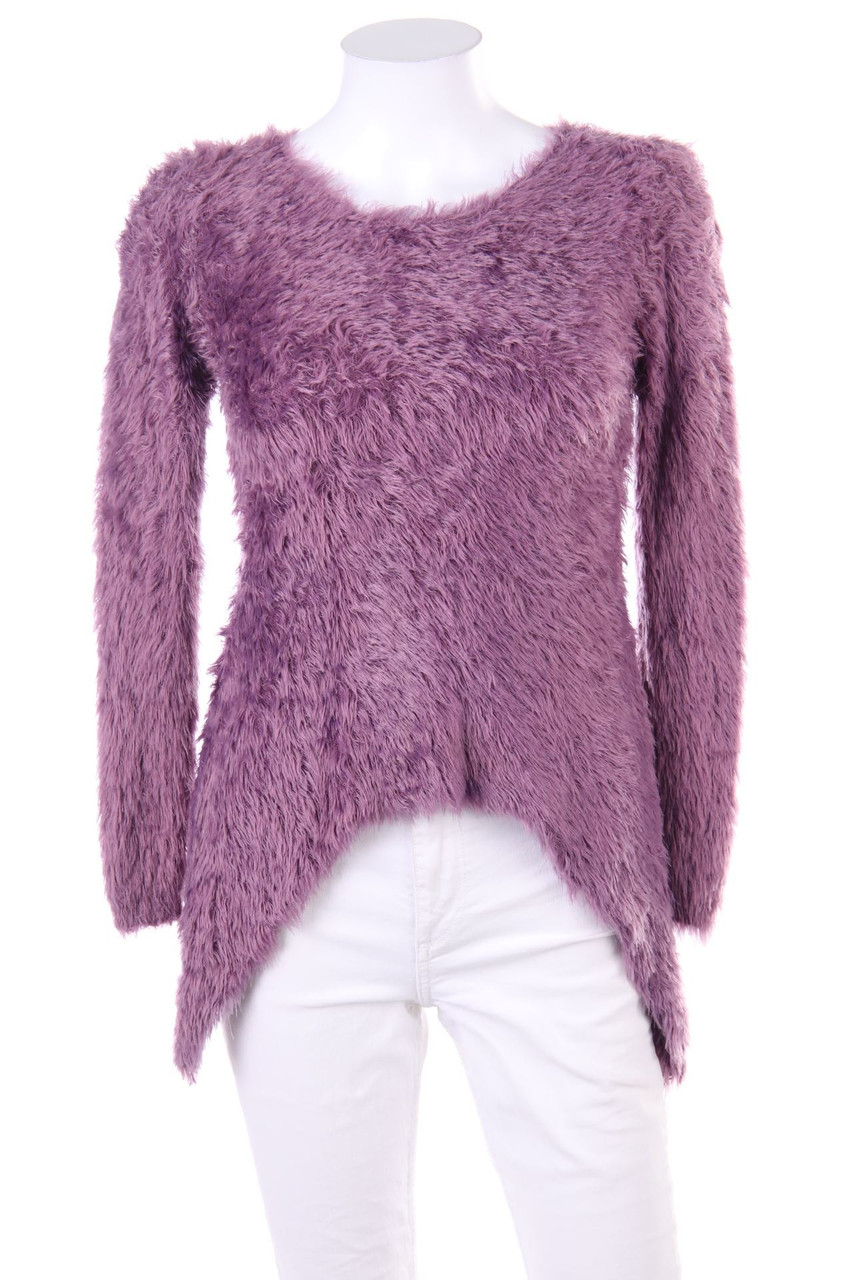 Ohne Label - Strick-Pullover mit asymmetrischem Schnitt - S