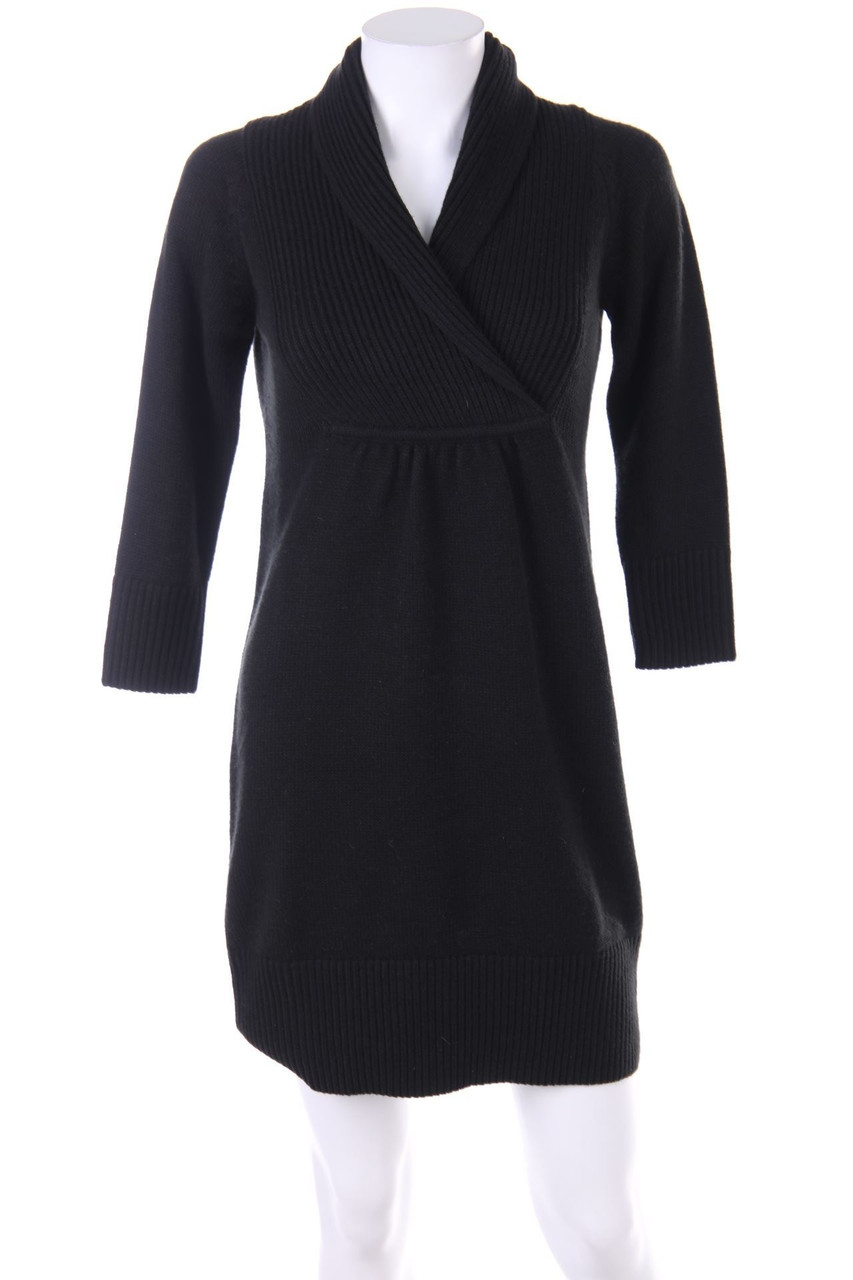 H&M - Strickkleid mit Schalkragen - S