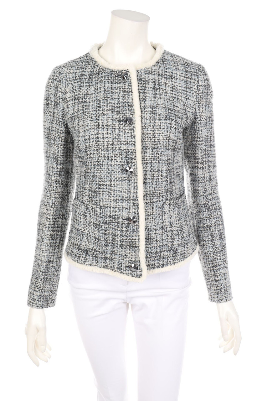 AJ ARMANI JEANS - Bouclé-Blazer-Jacke mit Fransen - D 36