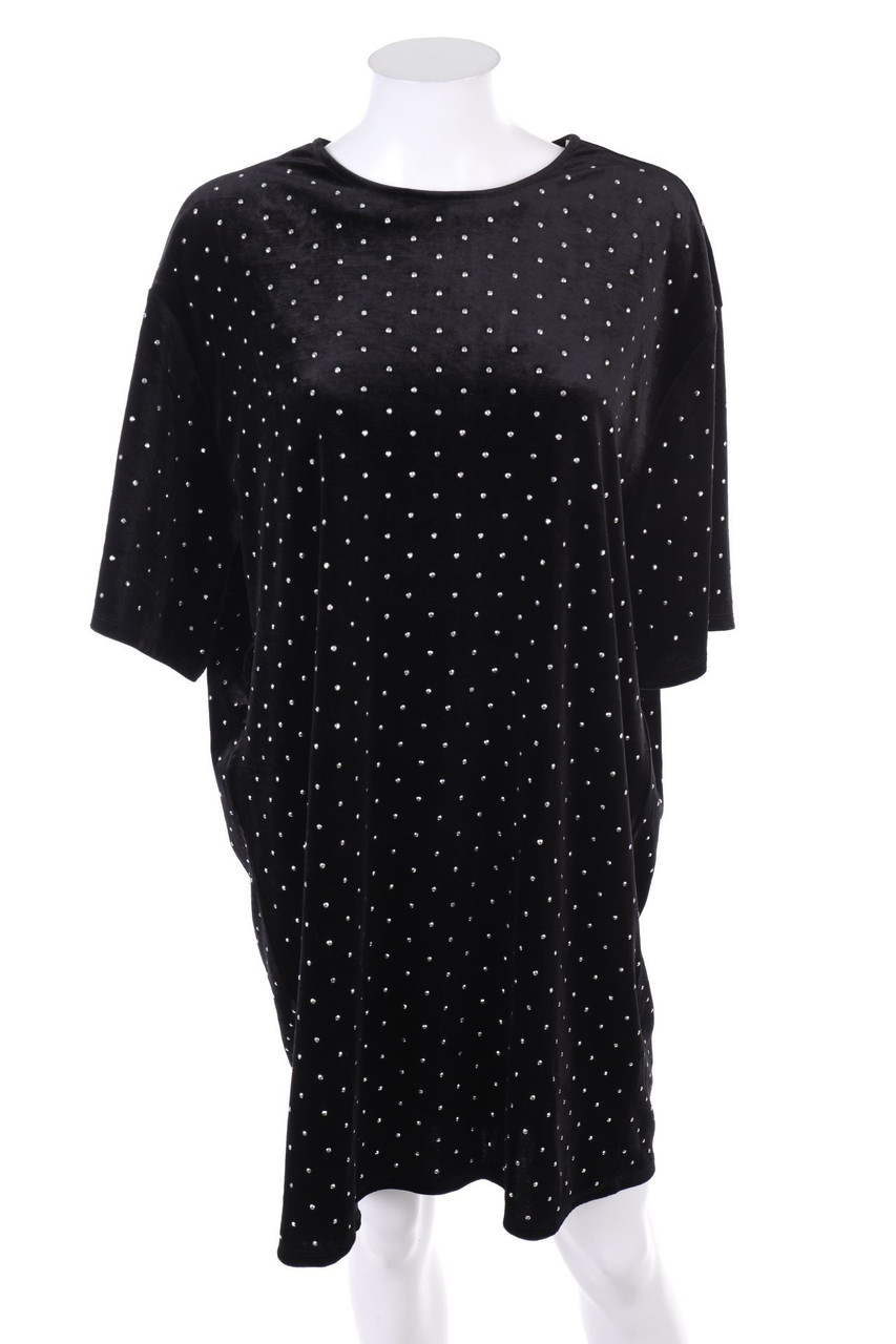 H&M - Cocktail Dress, Velvet with Studs - XXL