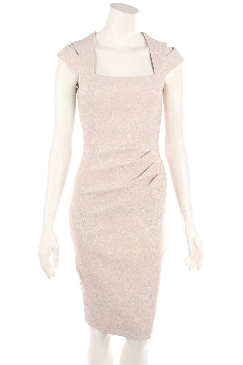 KAREN MILLEN - Cocktail Dress, Jacquard with floral print - D 34