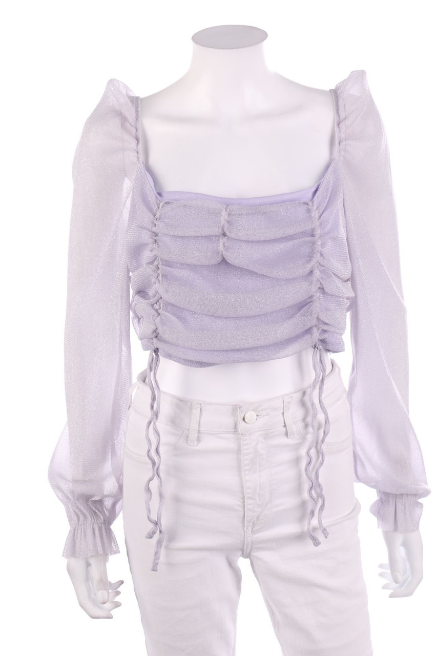 GLAMOROUS - Y2K-Bluse mit Glitzer - D 40