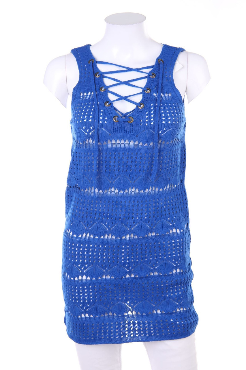 SECONDHAND - Strick-Top mit Schnürung - M