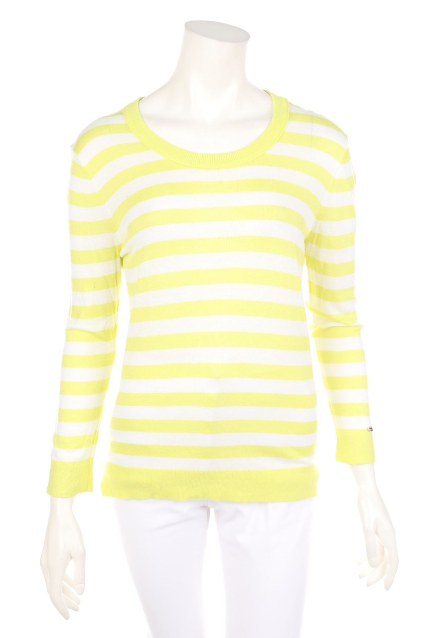 TOMMY HILFIGER - Streifen-Strick-Pullover mit Schleife - M