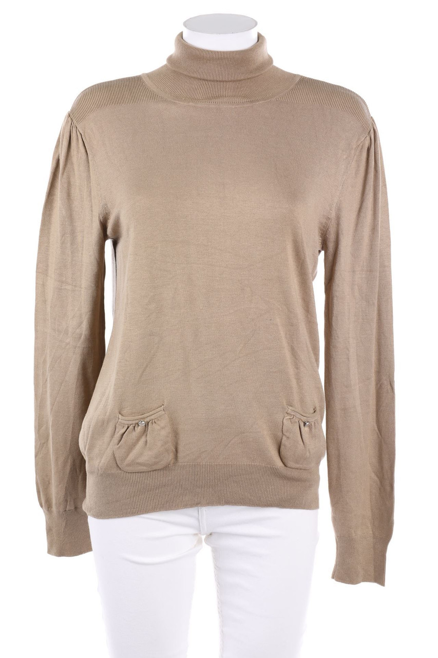 CAROLL - Strick-Pullover aus Seiden-Mischung mit aufgesetzten Taschen - D 40