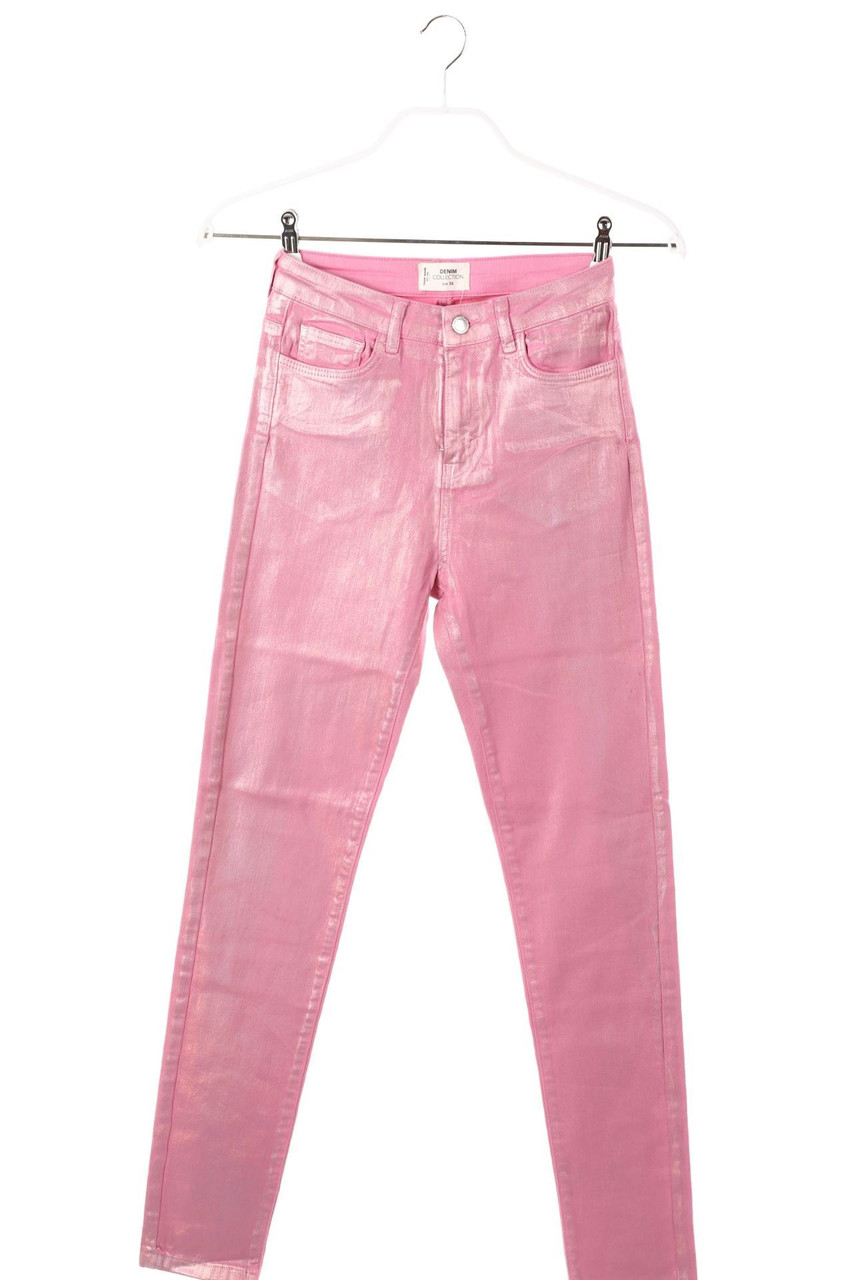 TALLY WEiJL - Coated Skinny-Jeans with Metallic Effect - D 34