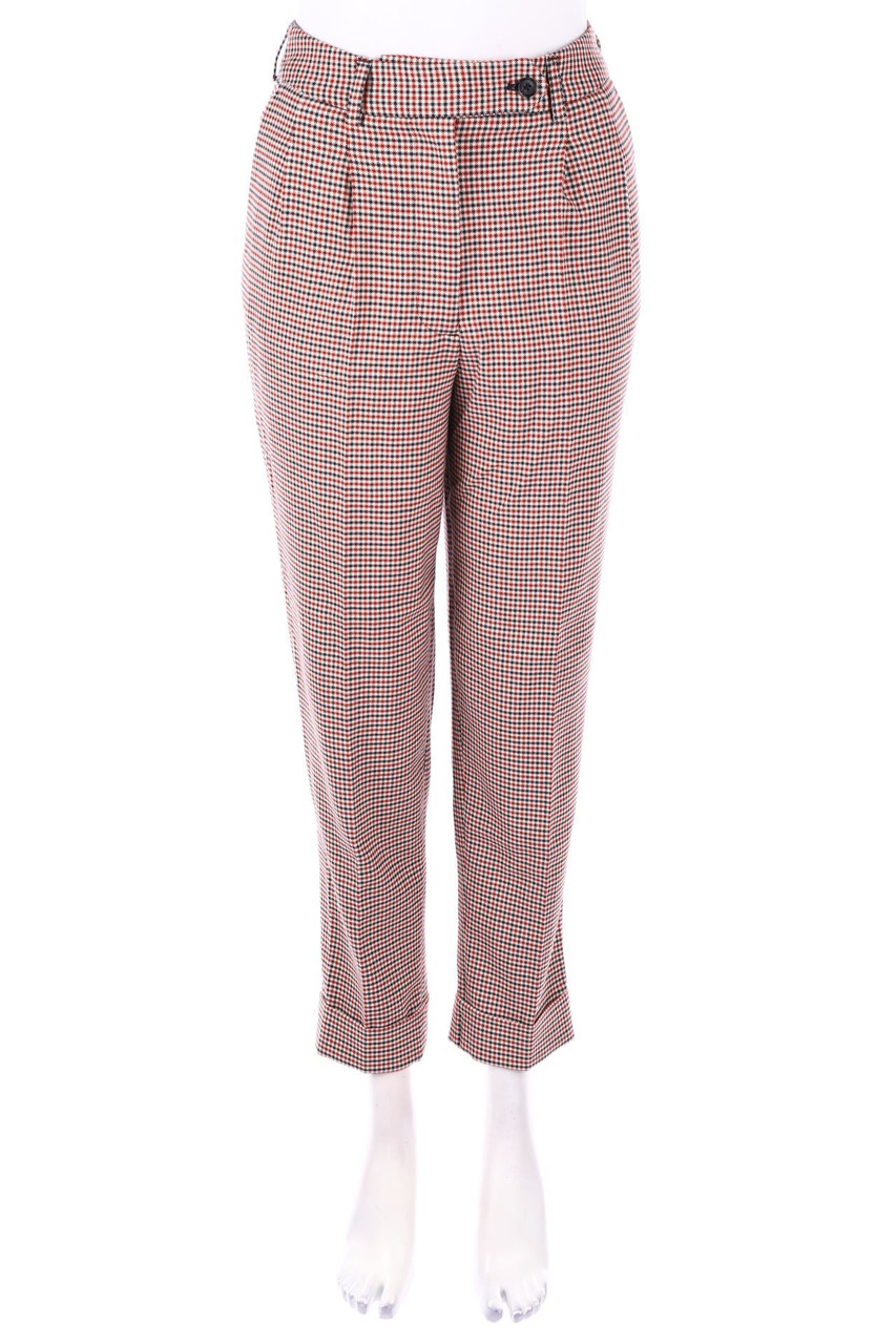 LA REDOUTE - High Waist-Bundfaltenhose mit Karo-Muster - D 32