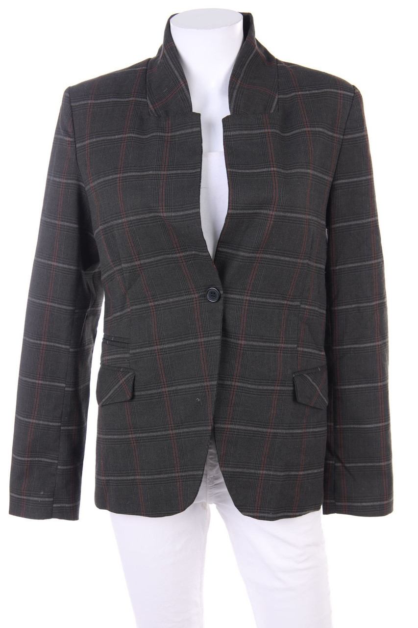 AMISU - Blazer mit Karo-Muster - D 38
