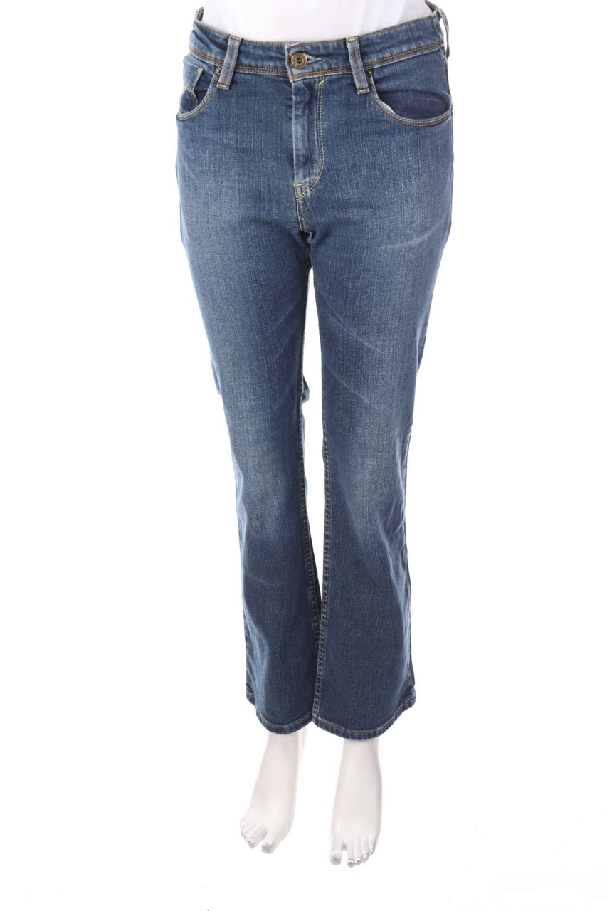 LEVI´S - Distressed Straight Cut Jeans mit Logo-Badge - W29