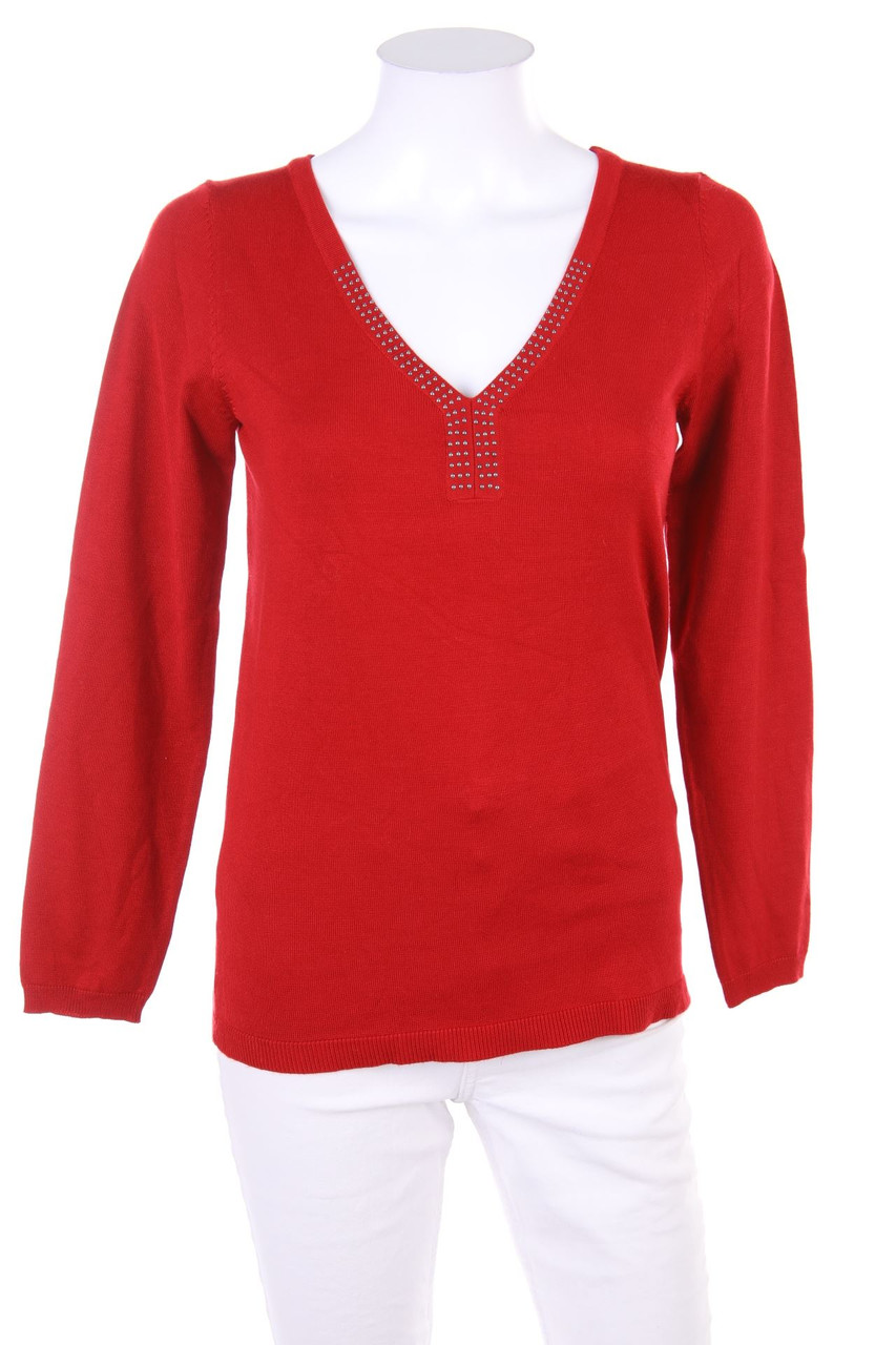 MORGAN - V-Neck Pullover with Glitter - S