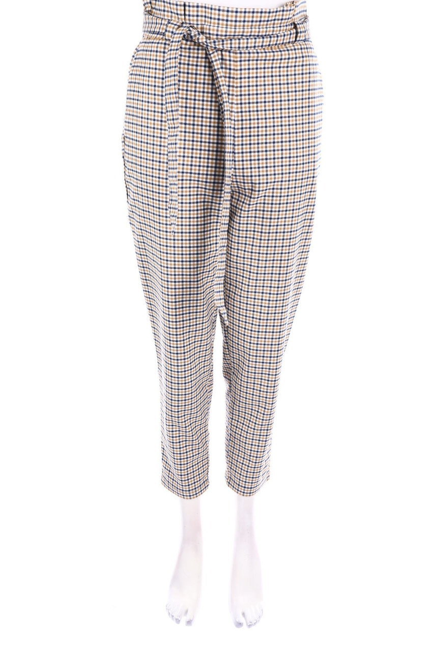 H&M DIVIDED - Paperbag-Hose mit Karo-Muster - D 36