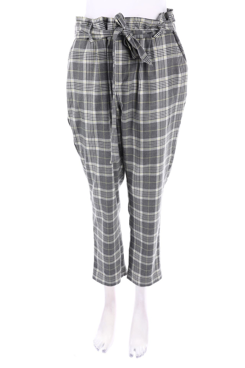 Street One - Paperbag-Hose mit Karo-Muster - D 42