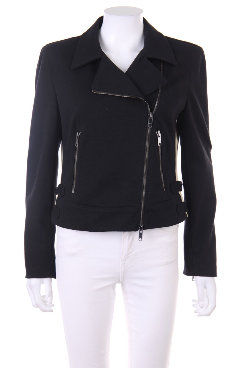 DKNY - Two Tone-Jacke aus Jersey im Biker-Stil - M