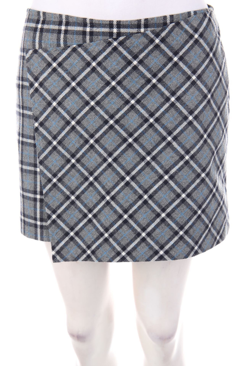 SISLEY - Y2K-Rock mit Karo-Muster aus Woll-Mix - D 34