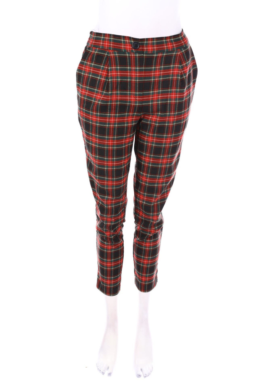 NEW LOOK - Bundfaltenhose mit Karo-Muster - D 32