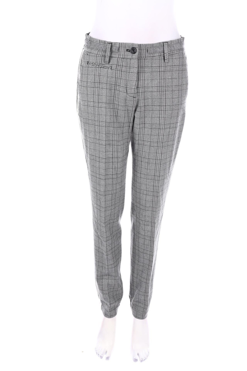 OPUS - Chino-Hose mit Karo-Muster - D 38