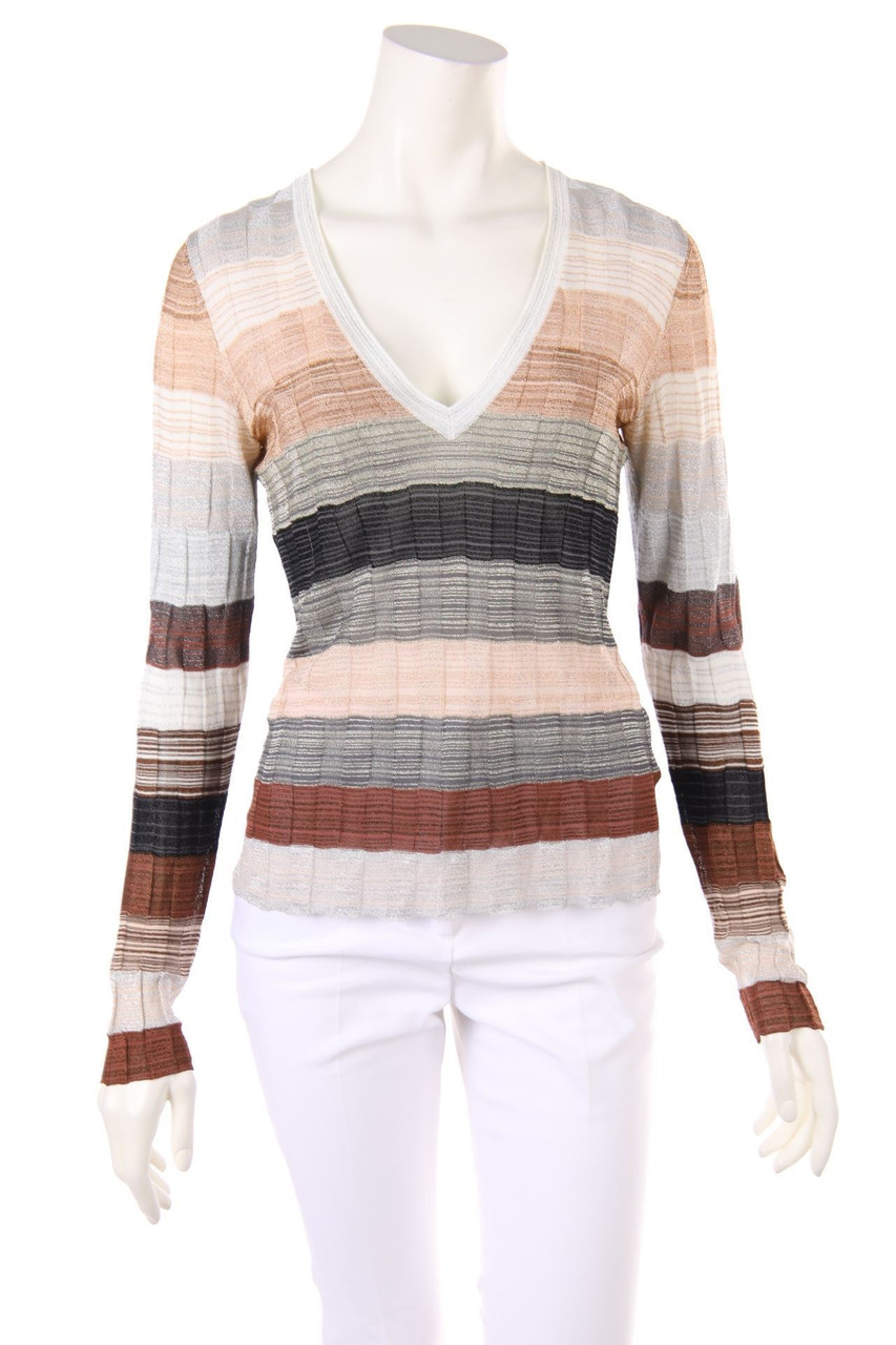 MISSONI - V-Neck Pullover, Viscose-blend with Glitter - D 38
