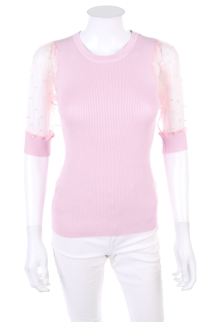 zebra - Shortsleeve Pullover with Puffy Sleeves - S