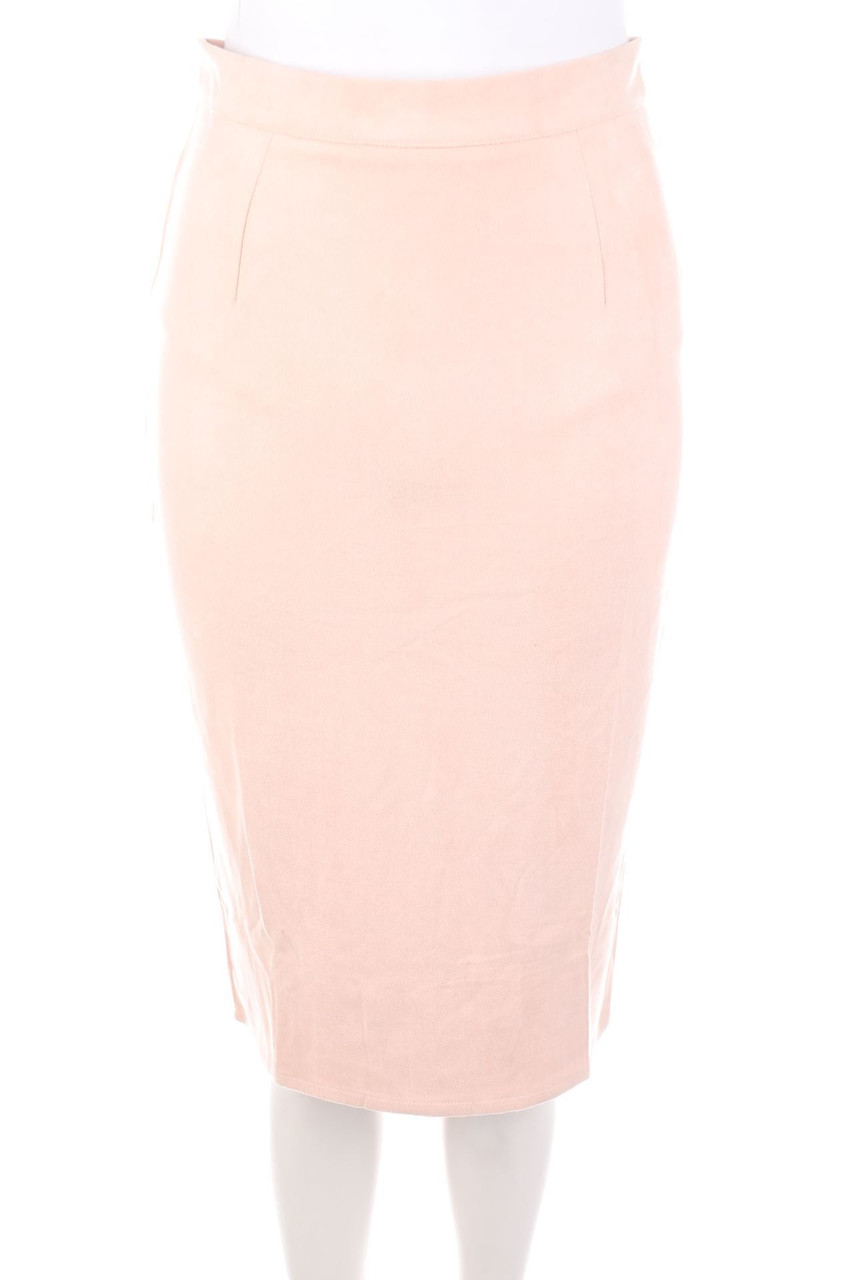 MISSGUIDED - Faux Leather-Skirt with Slit - D 36