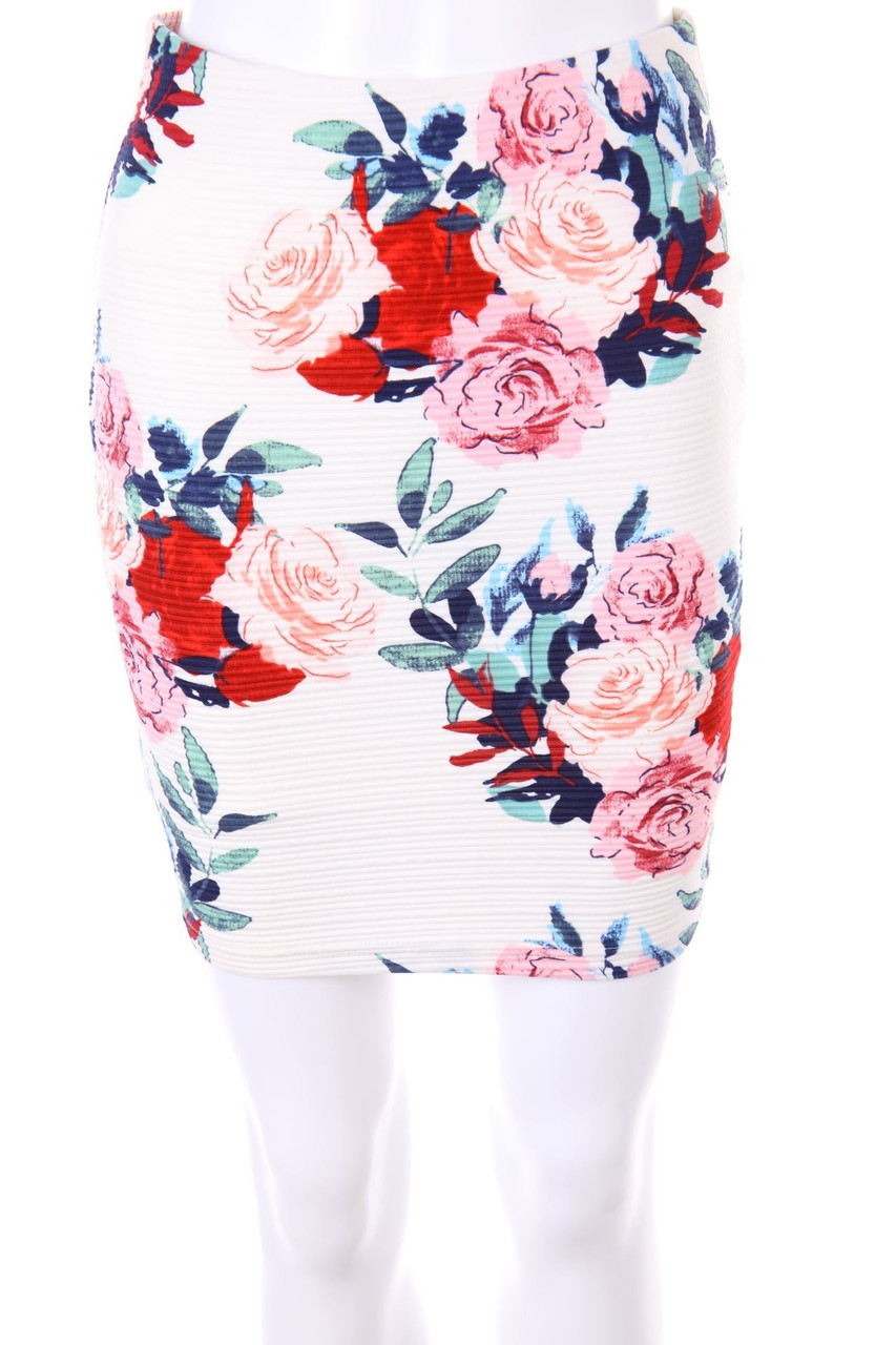 AMISU - Minirock mit floralem Muster - D 34