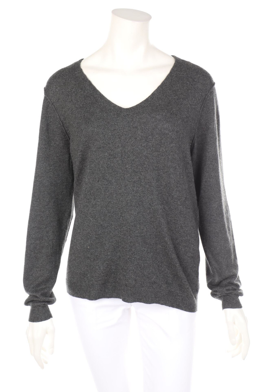 LOFT - V-Neck Pullover, Silk-blend with Cashmere - M
