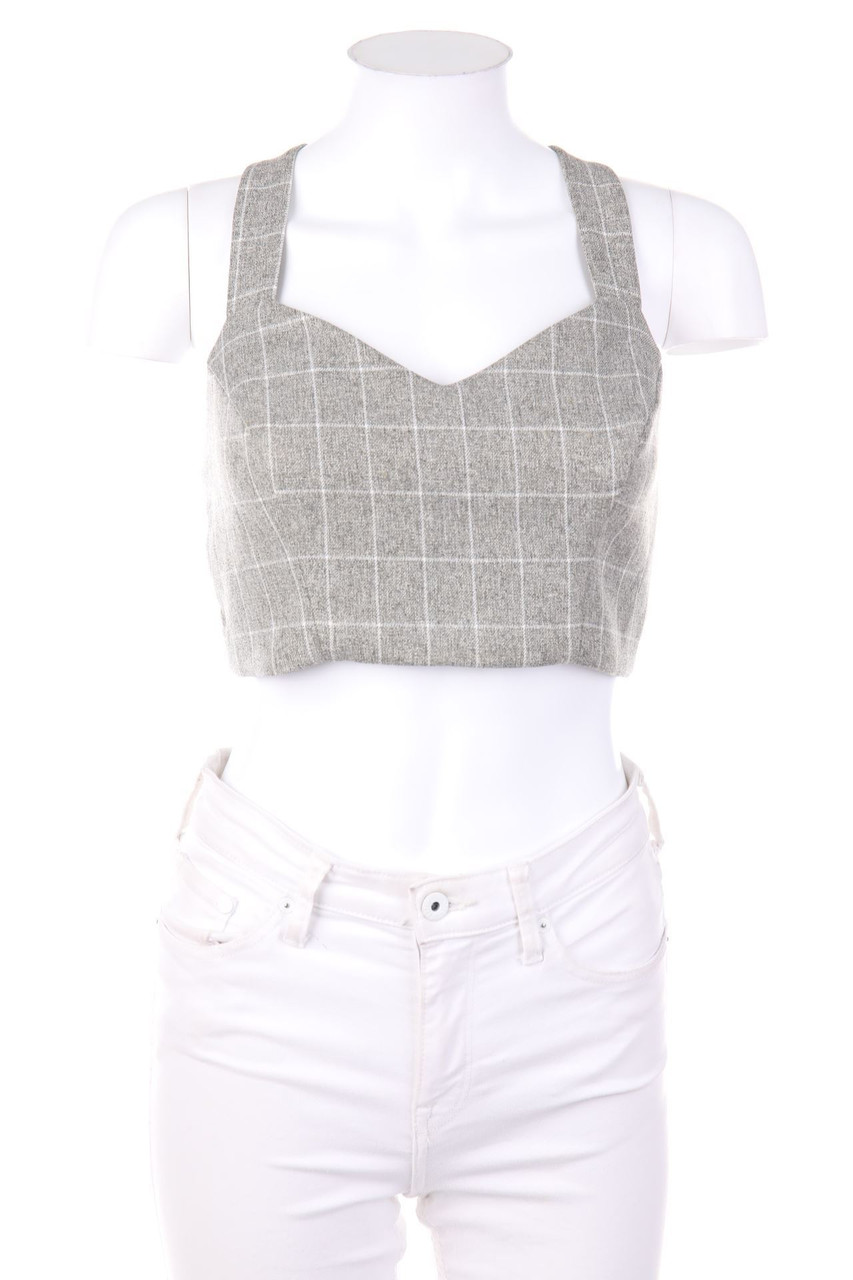 SECONDHAND - Bustier Top, Checked - D 36