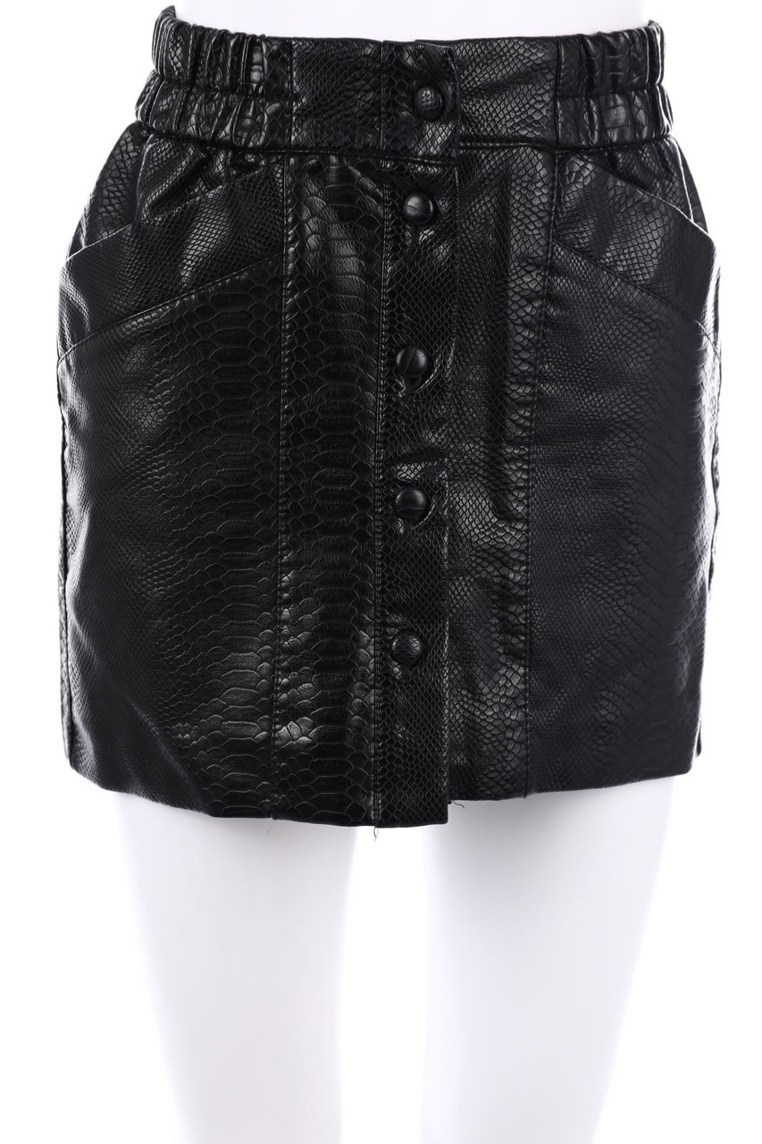 Bershka - faux leather mini-skirt with Animal Print - S