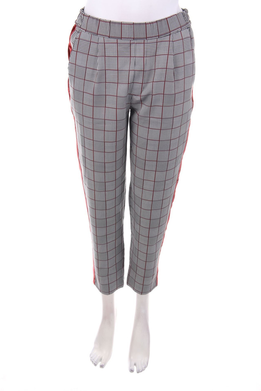 lft - Karo-Jogger-Hose mit Samt - M