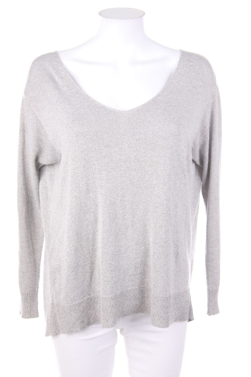 zebra - V-Neck Pullover with Wrap-Effect - XS