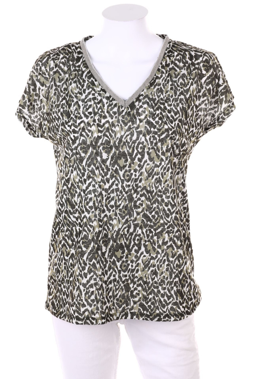 Chicorée - Batwing Shirt with Animal Print - S