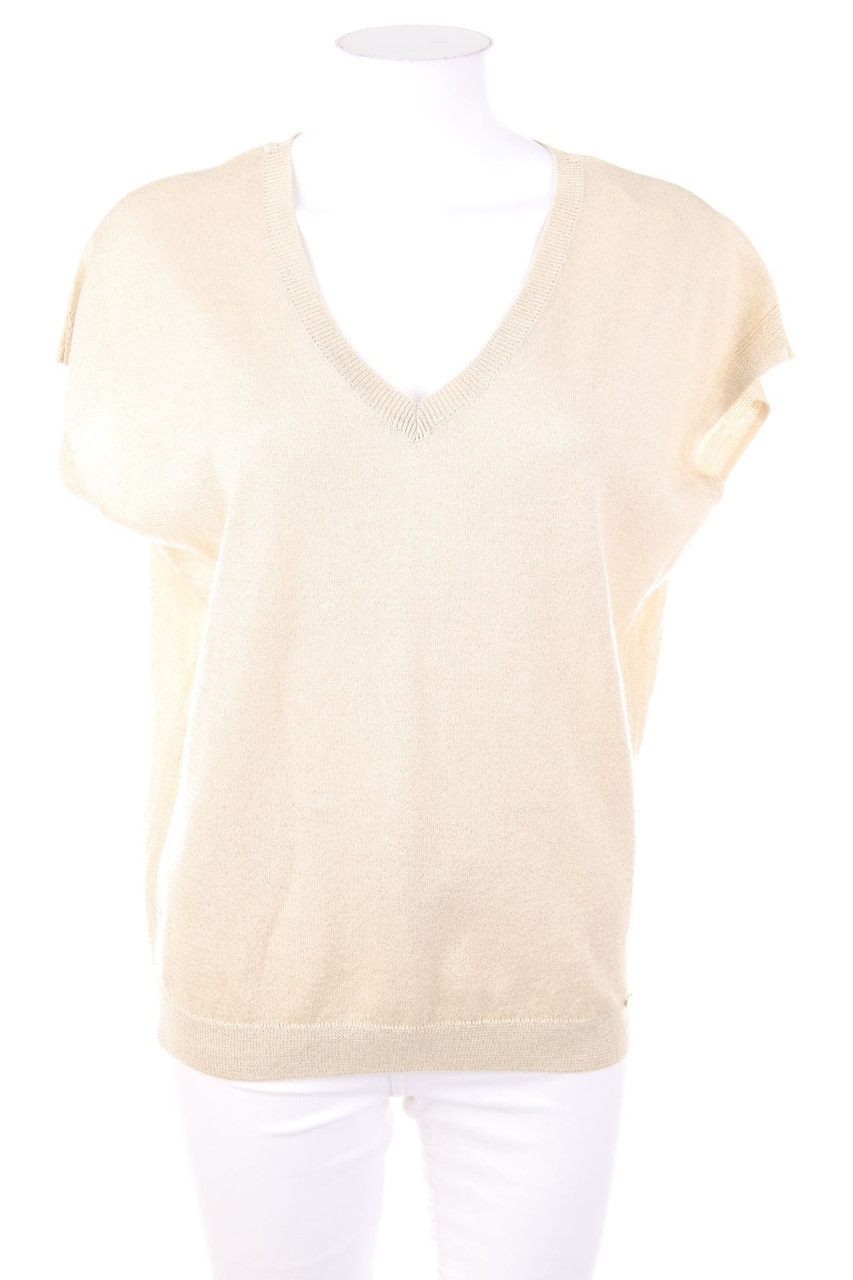 elora - Batwing-Pullover mit Lochstrick-Details - D 34