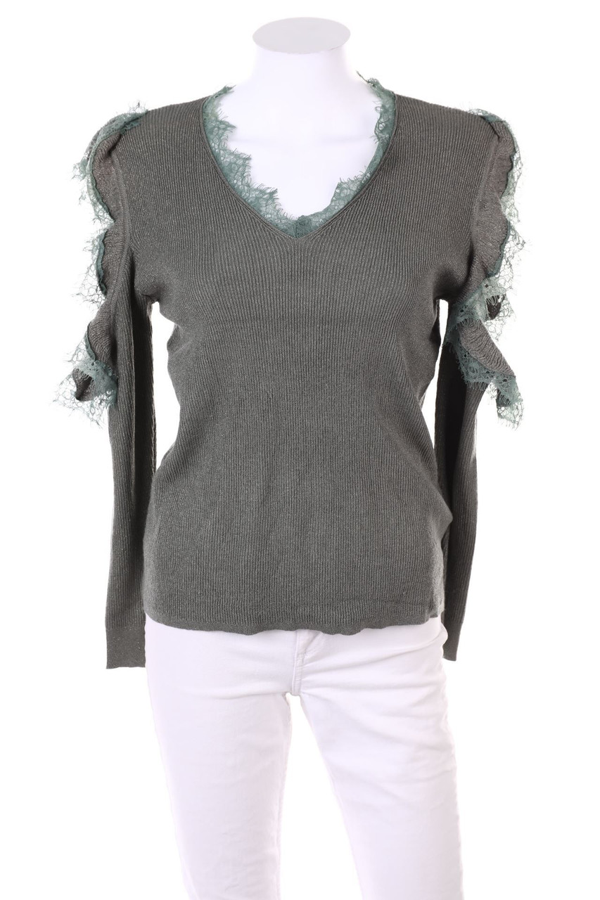 JS MILLENIUM - Cold-Shoulder-Pullover with Glitter - S