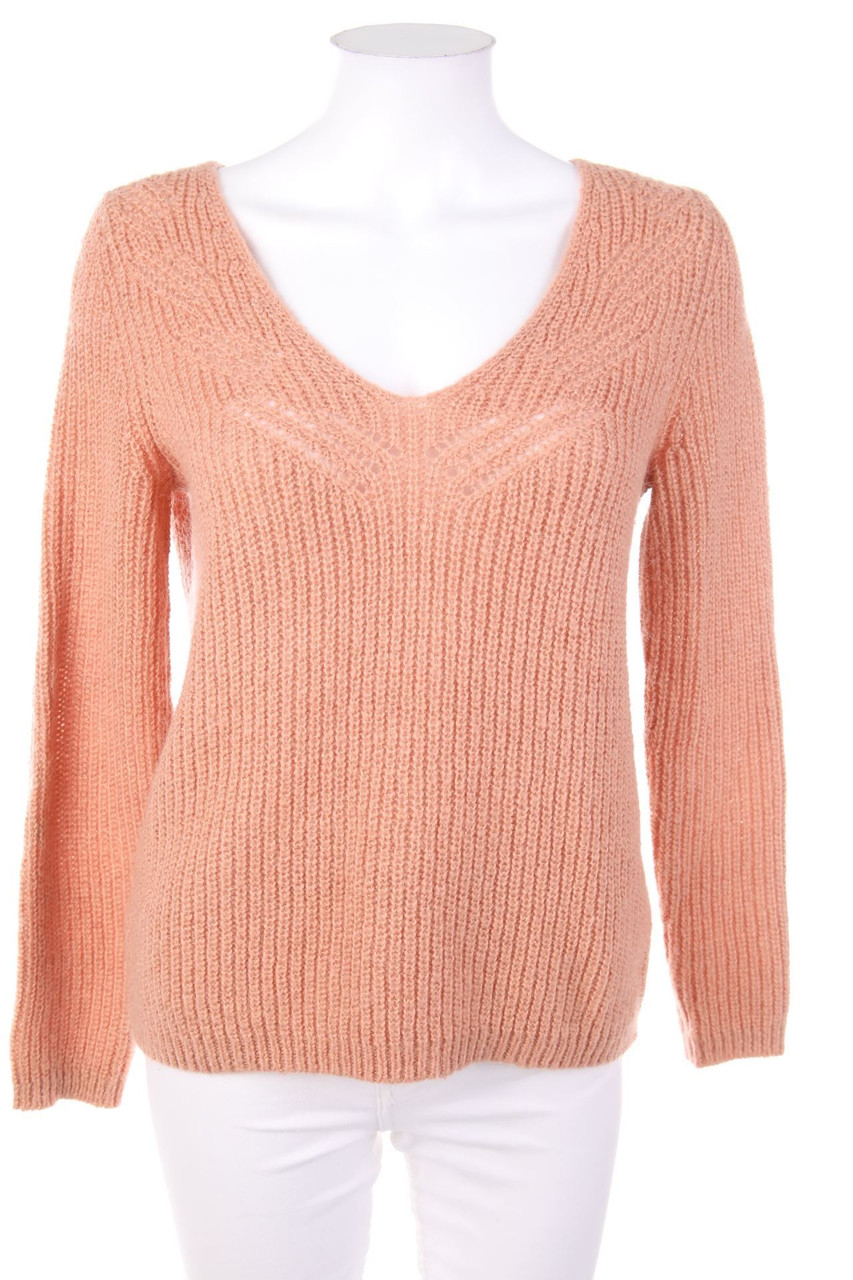 CAMAÏEU - Strick-Pullover mit Lochstrick-Details - M