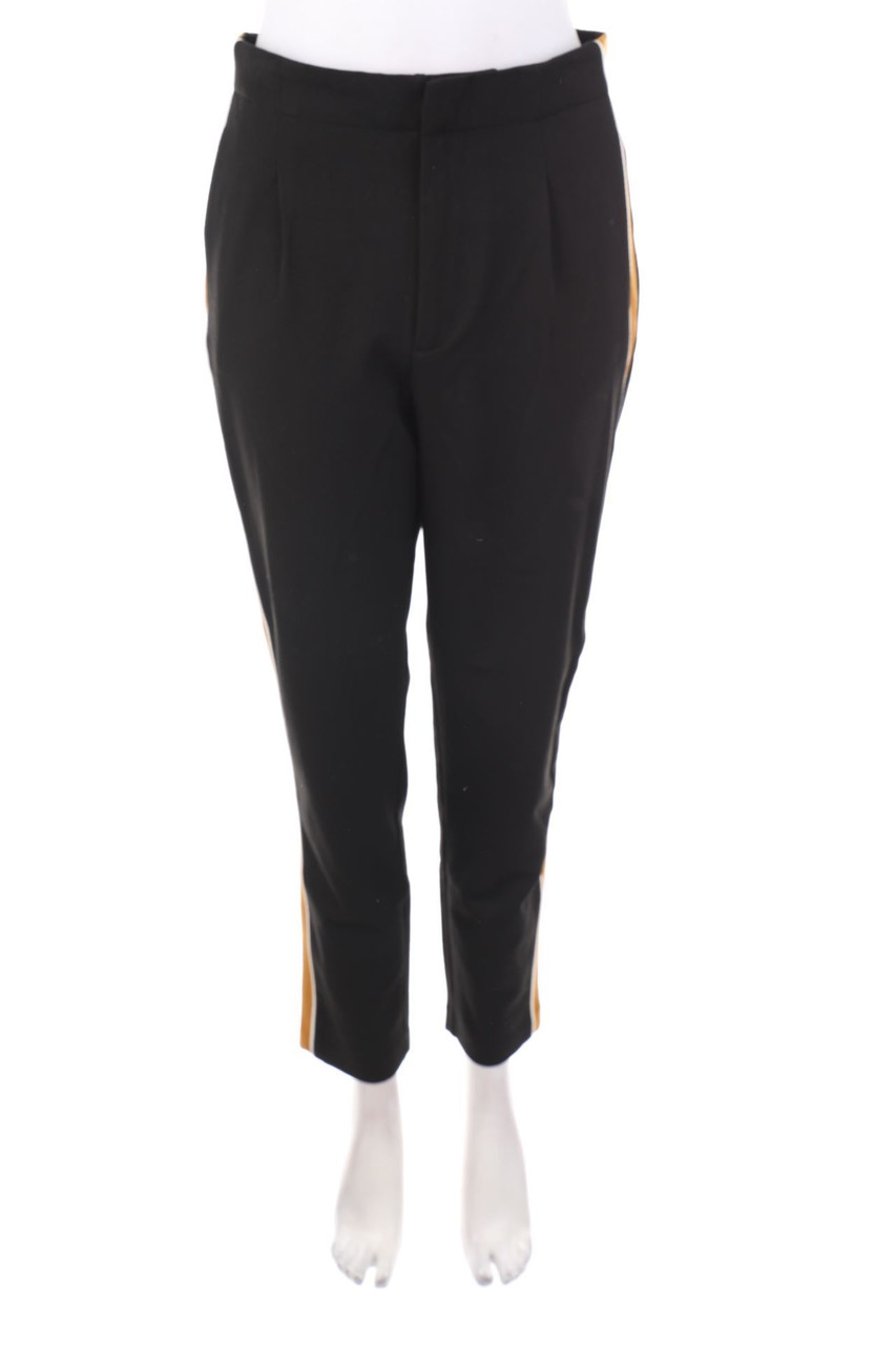 ZARA TRF - Bundfaltenhose mit Galonstreifen - S