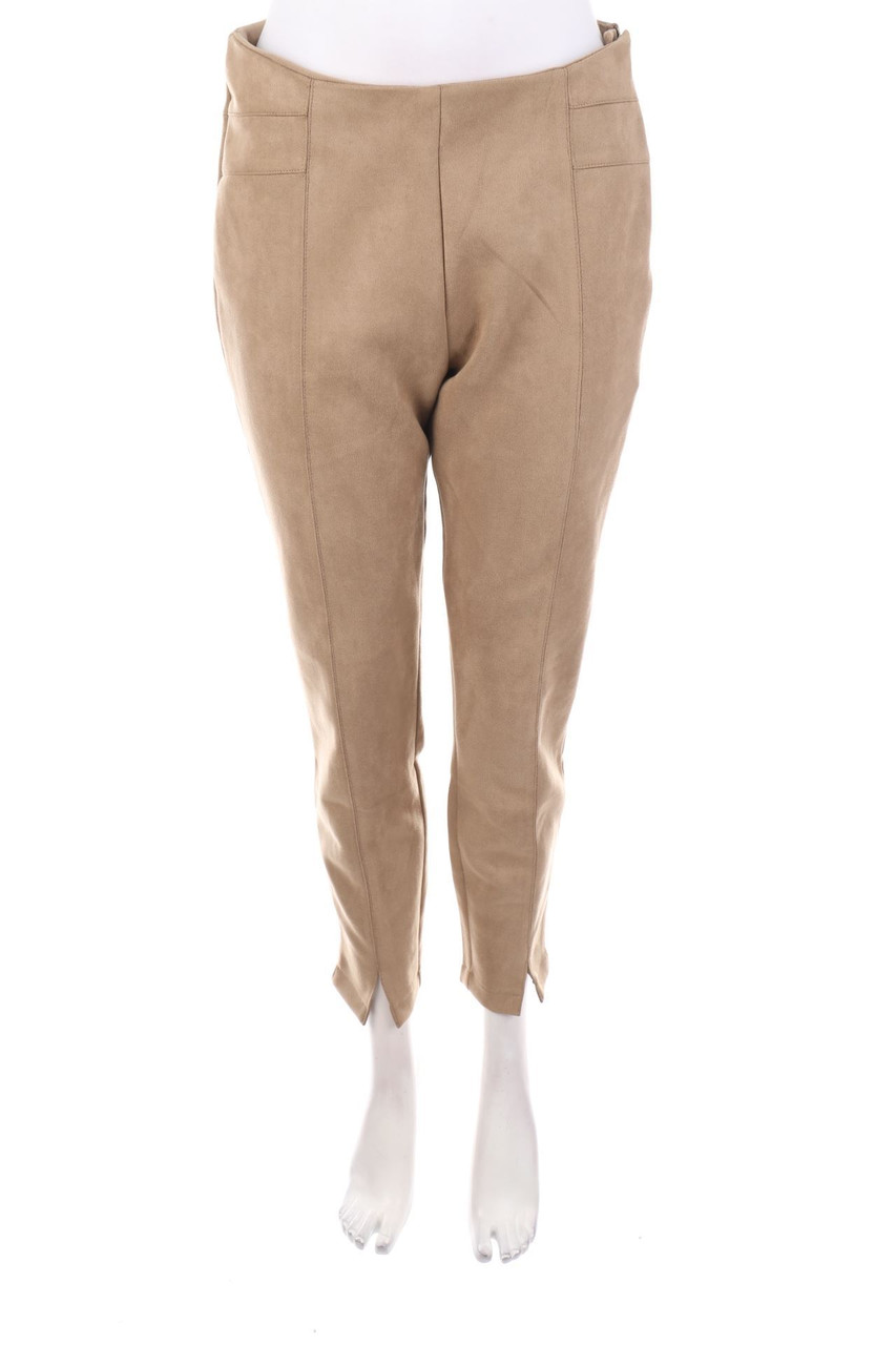 TALLY WEiJL - Faux Leather Leggings with Zipper Closure - D 40