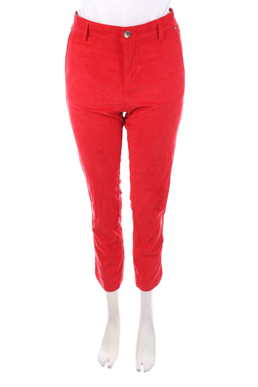 UNITED COLORS OF BENETTON - High Waist-Corduroy Pants, Cotton-blend - D 38