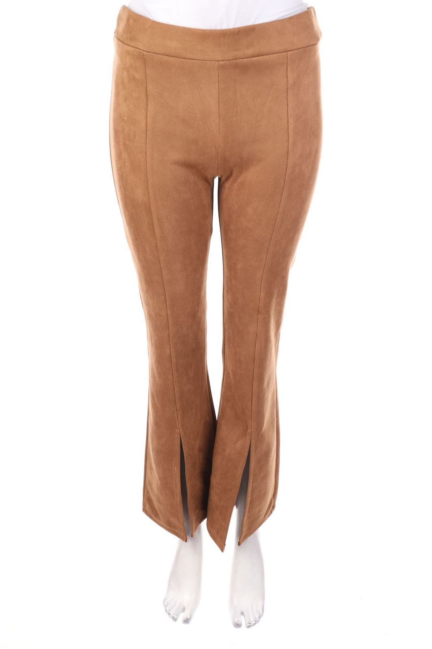 TODAY - Faux Leather Leggings with Slit - S