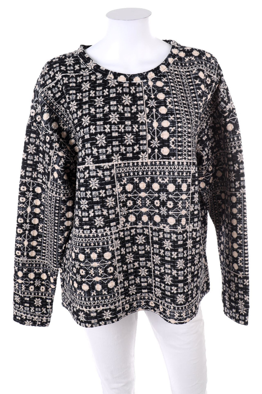 H&M - Sweatshirt mit Muster mit Print - L