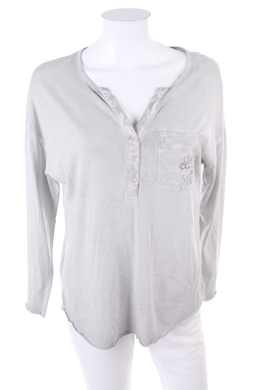 SOCCX - Garment Dyed-Longsleeve-Shirt mit Logo-Stickerei - XS