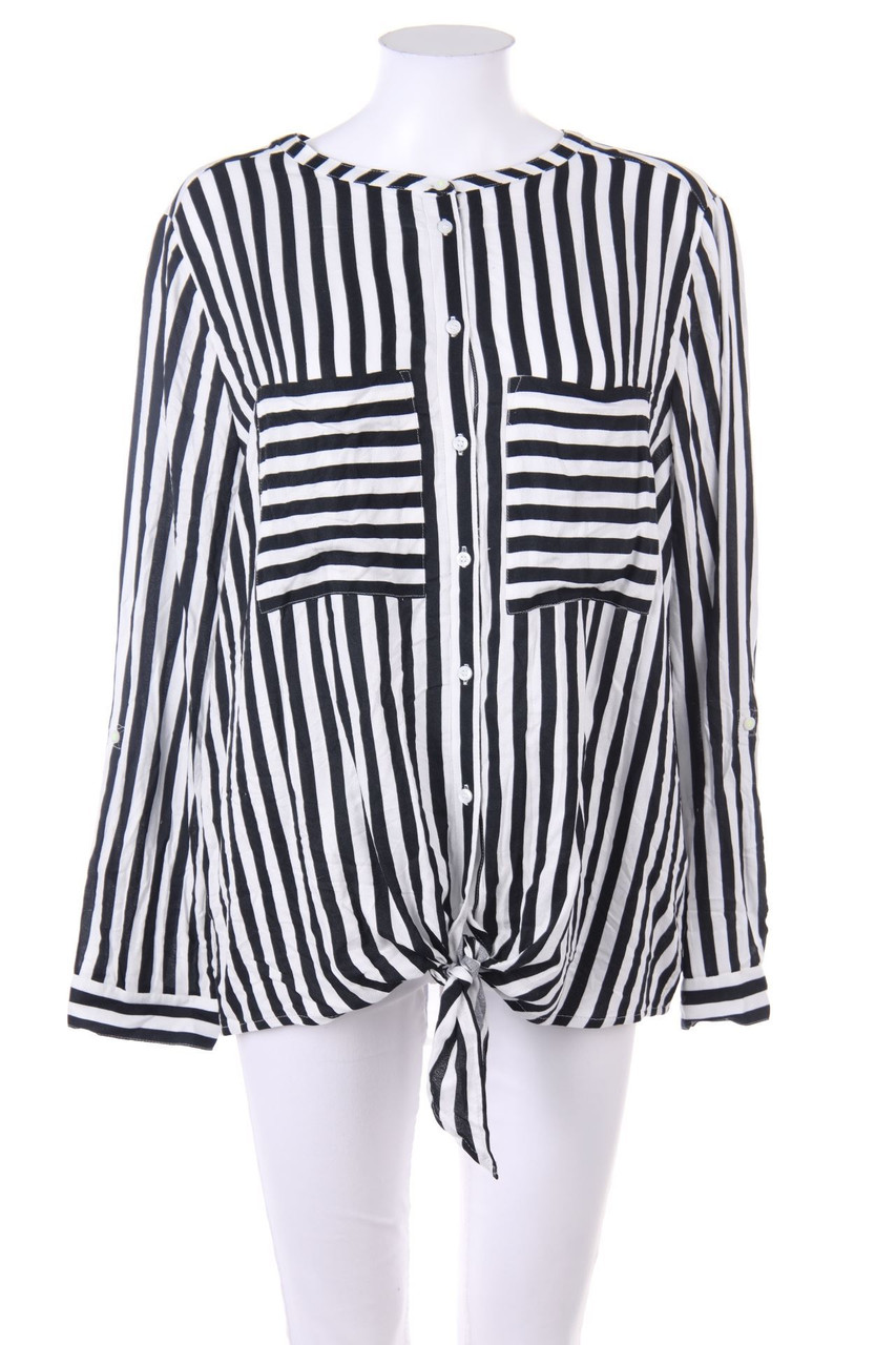 Street One - Bluse mit Streifen zum Knoten - D 44