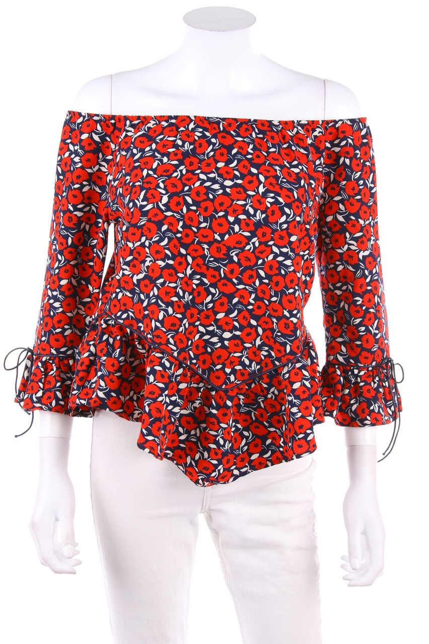 MORGAN - Off-the-shoulder blouse with Flower Print - D 34
