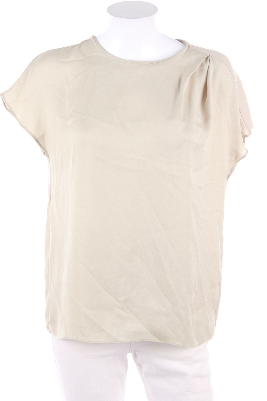 MANGO SUIT - Kurzarm-Bluse mit Keyhole - S