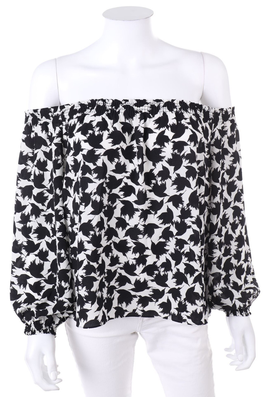 ZARA TRF - Carmen-Bluse mit Print - S