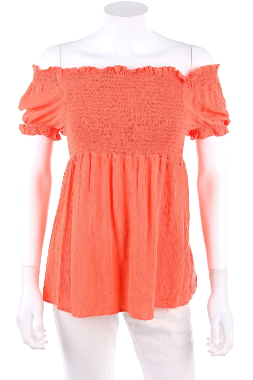 mavi - Kurzarm-Bluse mit Puffärmeln aus Viskose - XS