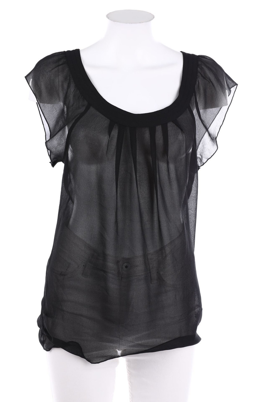 ONLY - Hemd-Bluse mit kurzem Ärmel aus Crêpe - D 36