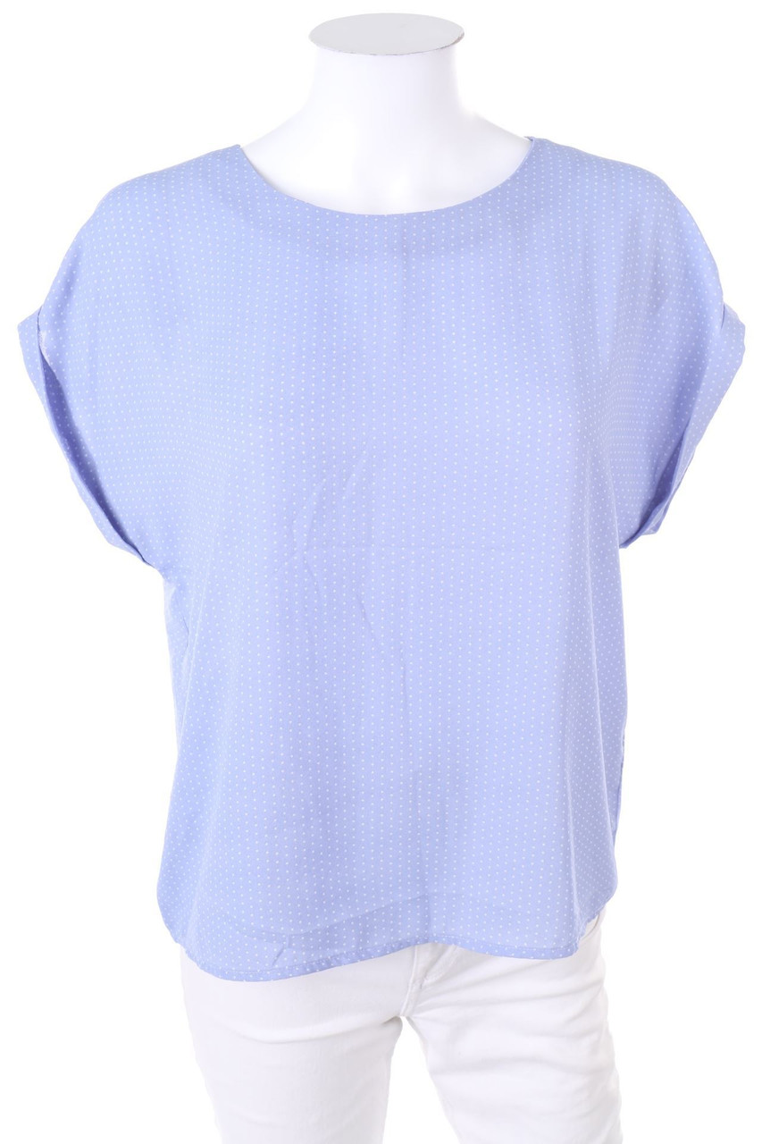RESERVED - Shortsleeve Blouse with Dots - D 36