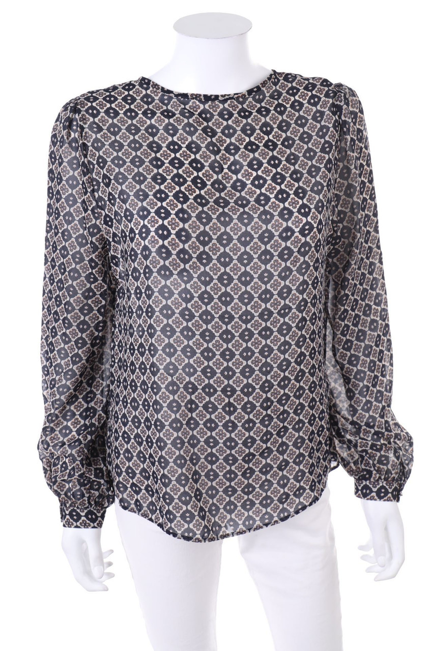 No Label - Blouse with Pattern - D 38-40