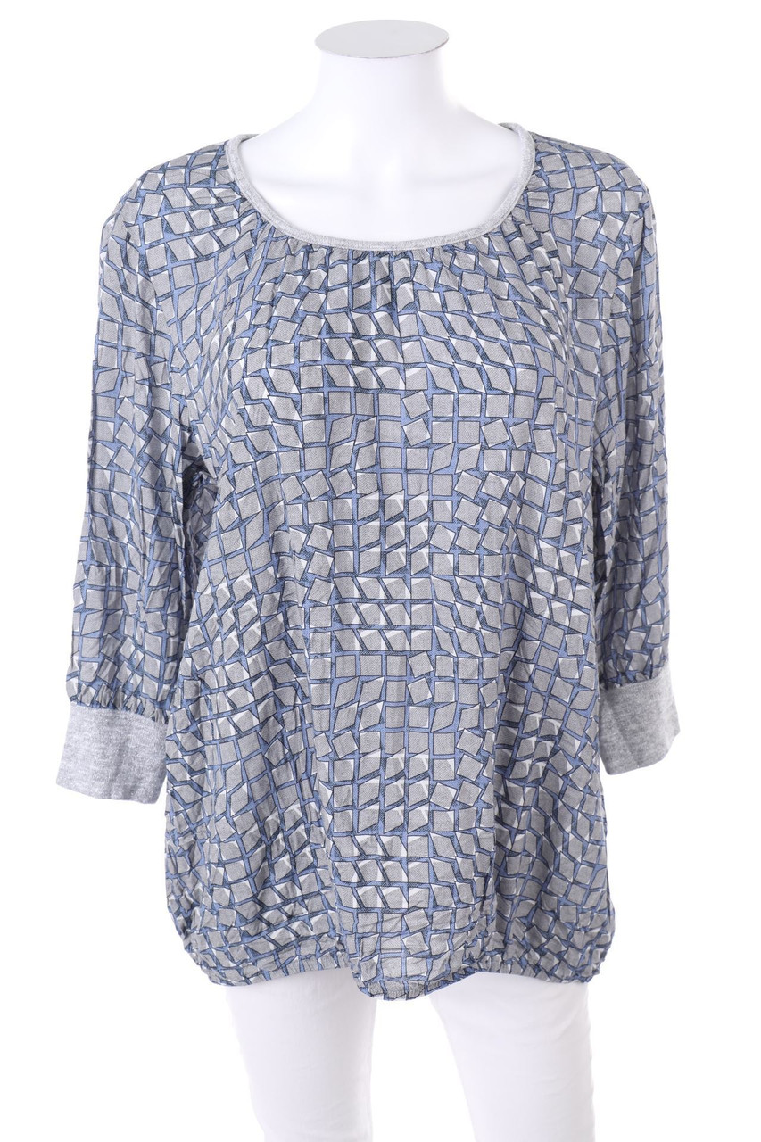 SAMOON - Bluse mit 3/4-Ärmel mit geometrischem Muster - D 44