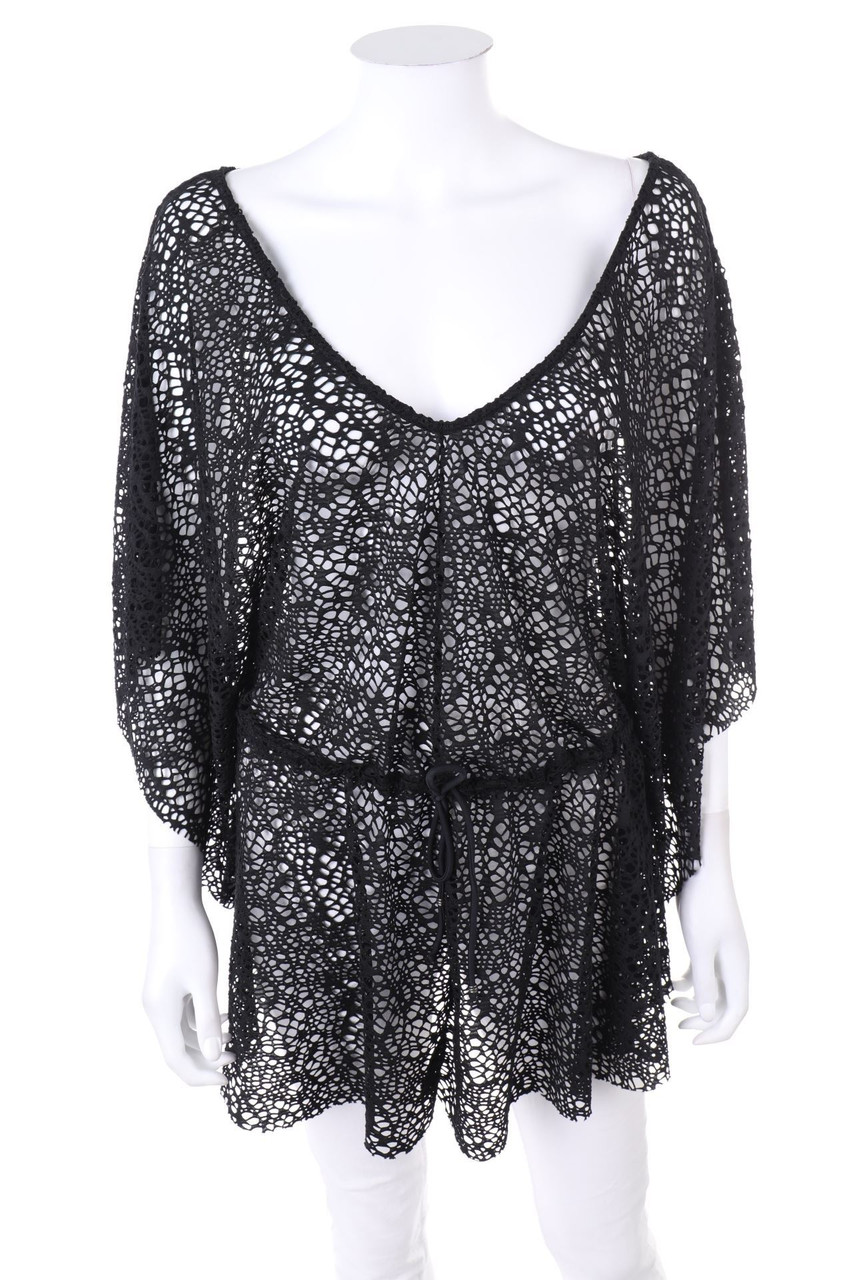 No Label - Blouse, Eyelet Lace  with Drawstring - ONE SIZE