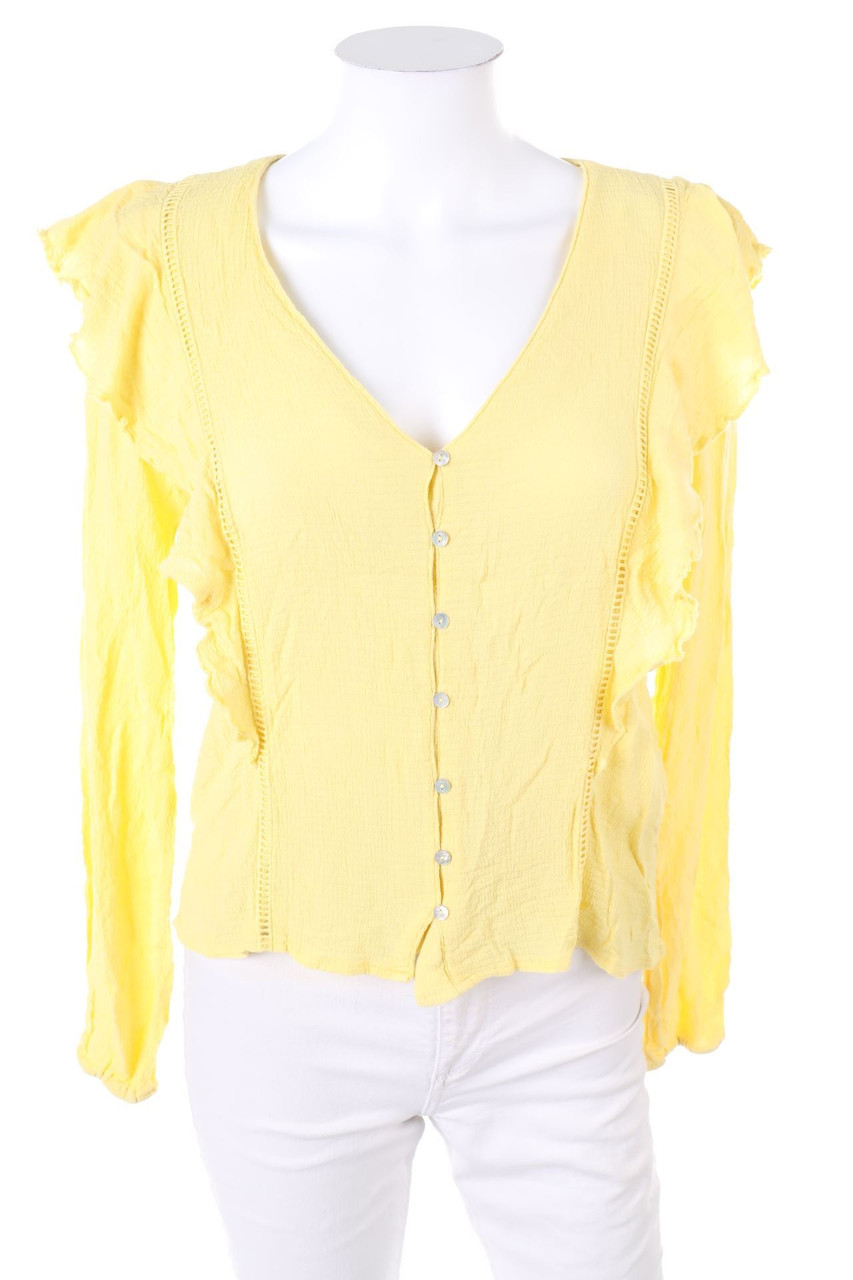 Stradivarius - Ruffled Blouse with Buttons - S
